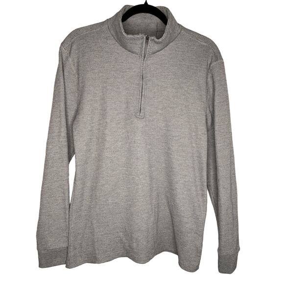 Hudson & Barrow NYC Quarter Zip Pullover Mens M Gray Long Sleeved Shirt - Picture 3 of 6